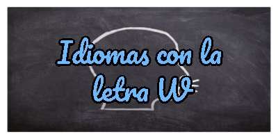 Idiomas con la letra W